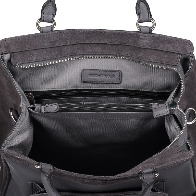 Shopper Atelier High Wagemut Grey, Farbe: grau, Marke: FredsBruder, EAN: 4251634206634, Abmessungen in cm: 31.5x26.5x12, Bild 7 von 7