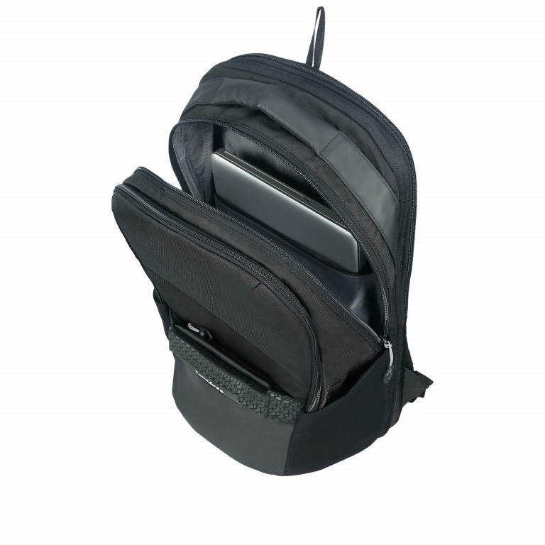 Rucksack Hexa-Packs Laptop Backpack 15.6 Zoll mit Smart Sleeve Black, Farbe: schwarz, Marke: Samsonite, EAN: 5414847923050, Abmessungen in cm: 31x48x18, Bild 5 von 10