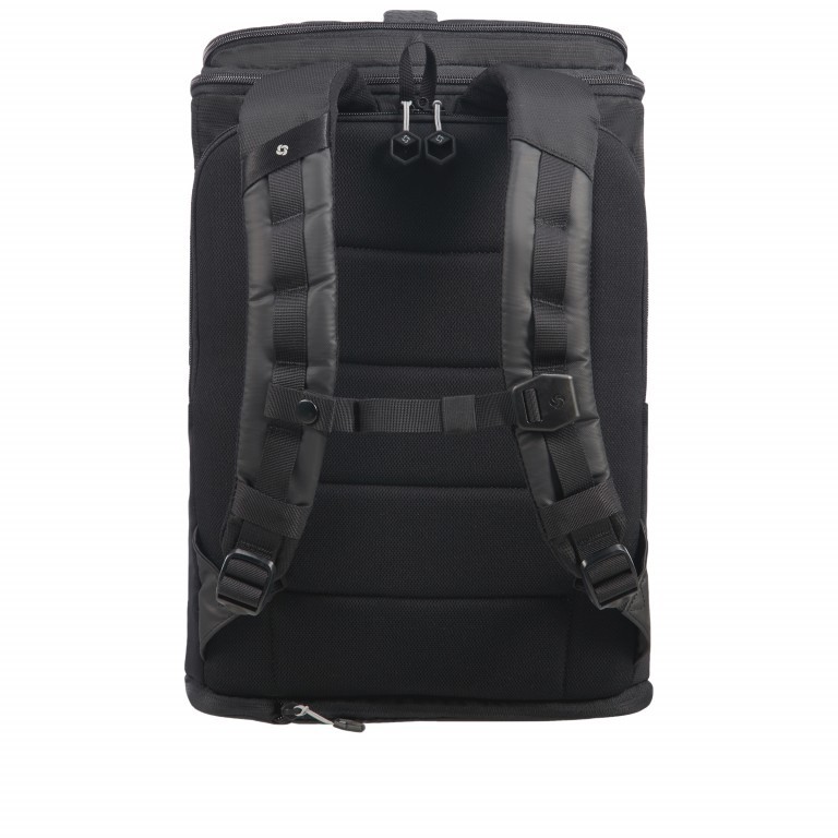 Rucksack Hexa-Packs Laptop Backpack 14.0 Zoll erweiterbar Black, Farbe: schwarz, Marke: Samsonite, EAN: 5414847922992, Abmessungen in cm: 32x49x17, Bild 6 von 7