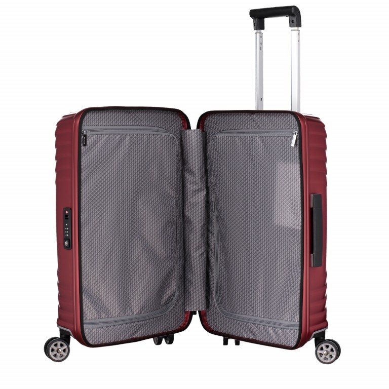 Koffer Tunes Spinner 55 Matte Deep Red, Farbe: rot/weinrot, Marke: Samsonite, EAN: 5414847681059, Abmessungen in cm: 40x55x20, Bild 4 von 5