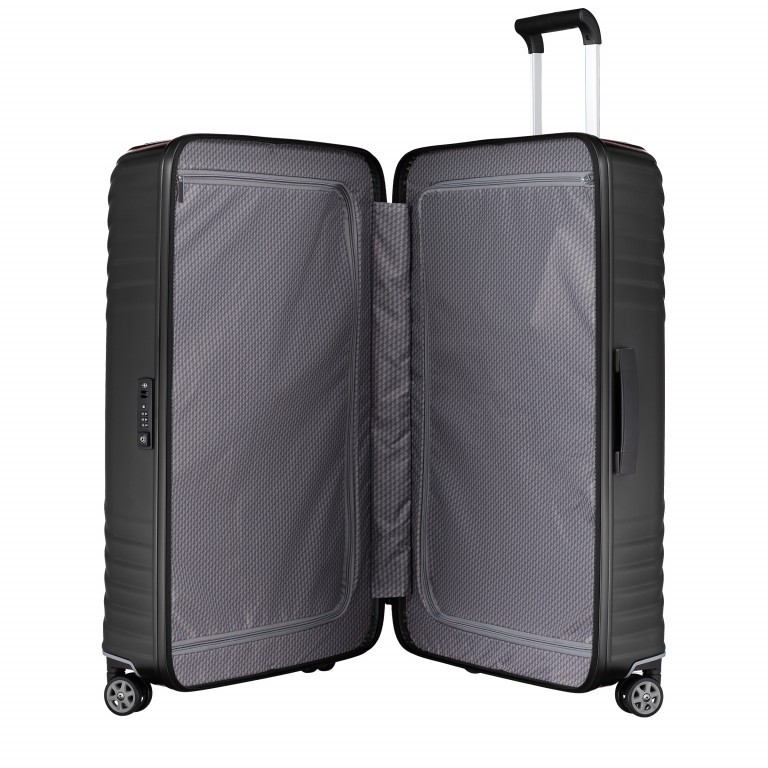 Koffer Tunes Spinner 75 Matte Cold Black, Farbe: schwarz, Marke: Samsonite, EAN: 5414847681127, Abmessungen in cm: 51x75x28, Bild 4 von 5