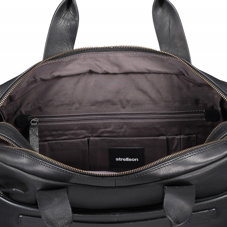 Aktentasche Turnham Briefbag XLHZ Black, Farbe: schwarz, Marke: Strellson, EAN: 4053533525959, Abmessungen in cm: 41x30x16, Bild 4 von 6