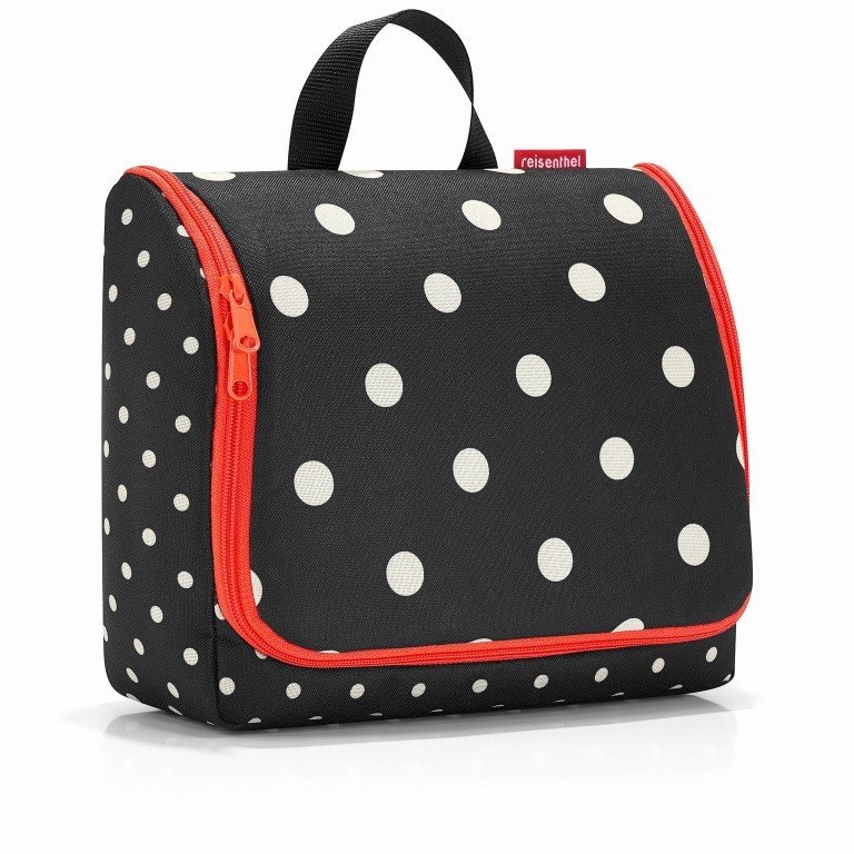Kulturbeutel Toiletbag XL zum Aufhängen Mixed Dots, Farbe: rot/weinrot, Marke: Reisenthel, EAN: 4012013708824, Abmessungen in cm: 28x25x10, Bild 1 von 3