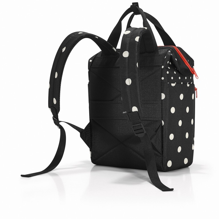 Rucksack Allrounder R Mixed Dots, Farbe: rot/weinrot, Marke: Reisenthel, EAN: 4012013708596, Abmessungen in cm: 31x39x17, Bild 2 von 4