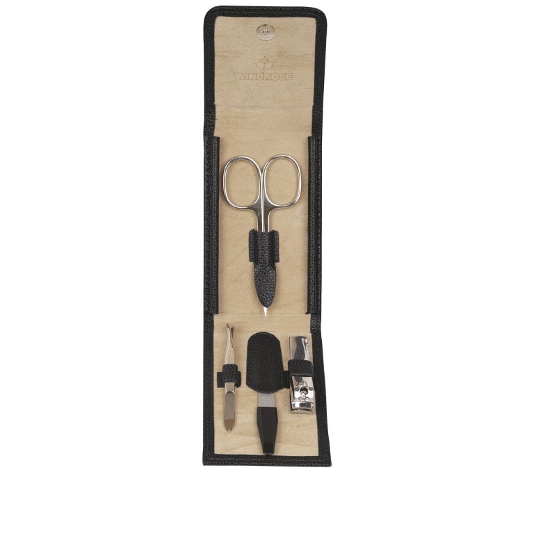 Manikürset beluga für die Handtasche Schwarz, Farbe: schwarz, Marke: Windrose, EAN: 4006047386783, Abmessungen in cm: 6.5x10x1, Bild 1 von 2