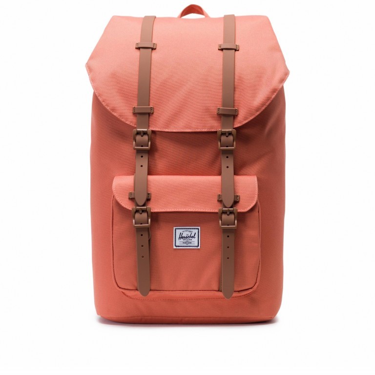 Rucksack Little America Rubber Straps Volumen 23 Liter Apricot Brandy Saddle Brown, Farbe: orange, Marke: Herschel, EAN: 0828432243907, Abmessungen in cm: 28x50x17, Bild 1 von 4
