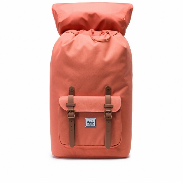 Rucksack Little America Rubber Straps Volumen 23 Liter Apricot Brandy Saddle Brown, Farbe: orange, Marke: Herschel, EAN: 0828432243907, Abmessungen in cm: 28x50x17, Bild 3 von 4