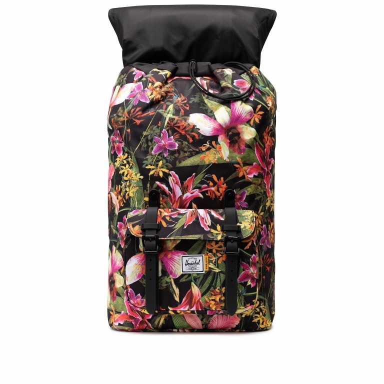 Rucksack Little America Rubber Straps Volumen 23 Liter Jungle Hoffman, Farbe: schwarz, Marke: Herschel, EAN: 0828432274512, Abmessungen in cm: 28x50x17, Bild 3 von 4