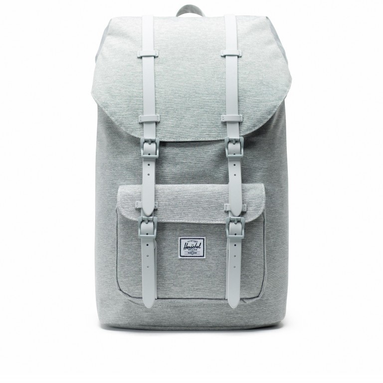 Rucksack Little America Rubber Straps Volumen 23 Liter Light Grey Crosshatch Grey, Farbe: grau, Marke: Herschel, EAN: 0828432210640, Abmessungen in cm: 28x50x17, Bild 1 von 4