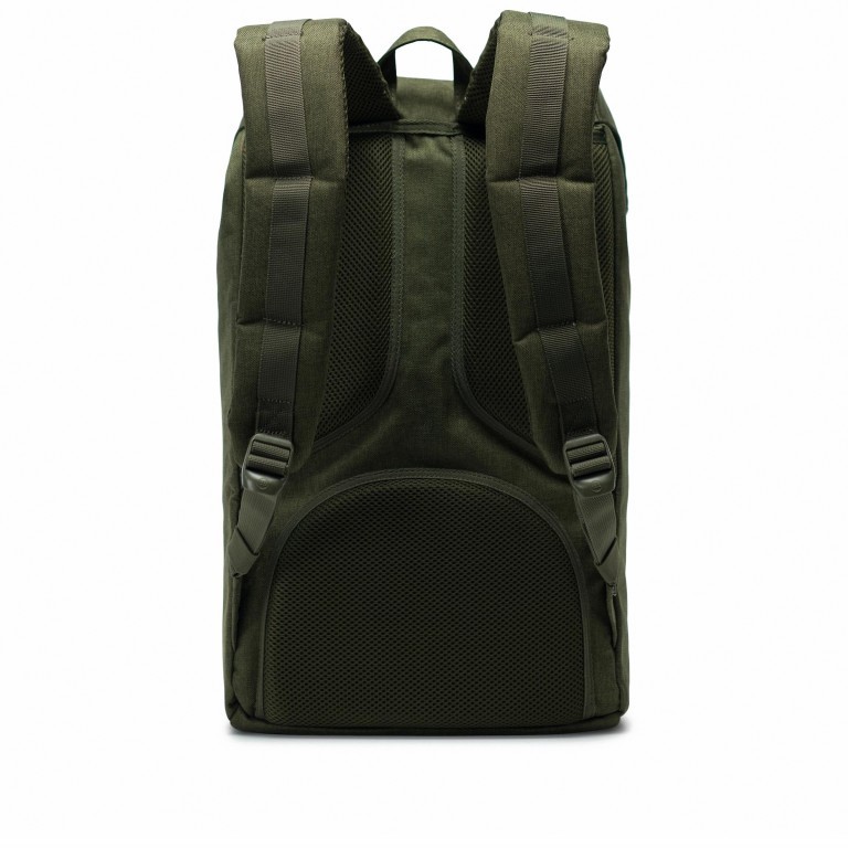 Rucksack Little America Rubber Straps Volumen 23 Liter Olive Night Crosshatch, Farbe: grün/oliv, Marke: Herschel, EAN: 0828432243990, Abmessungen in cm: 28x50x17, Bild 4 von 4