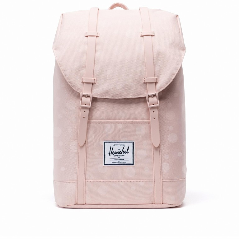 Rucksack Retreat Rubber Straps Volumen 18 Liter Polka Cameo Rose, Farbe: rosa/pink, Marke: Herschel, EAN: 0828432272488, Abmessungen in cm: 34x46x12, Bild 1 von 5