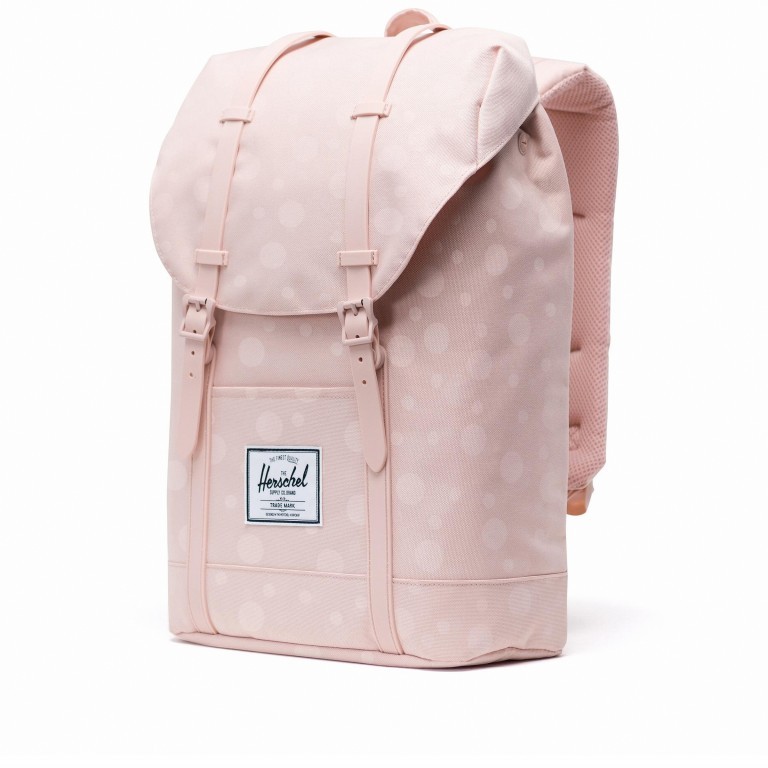 Rucksack Retreat Rubber Straps Volumen 18 Liter Polka Cameo Rose, Farbe: rosa/pink, Marke: Herschel, EAN: 0828432272488, Abmessungen in cm: 34x46x12, Bild 2 von 5