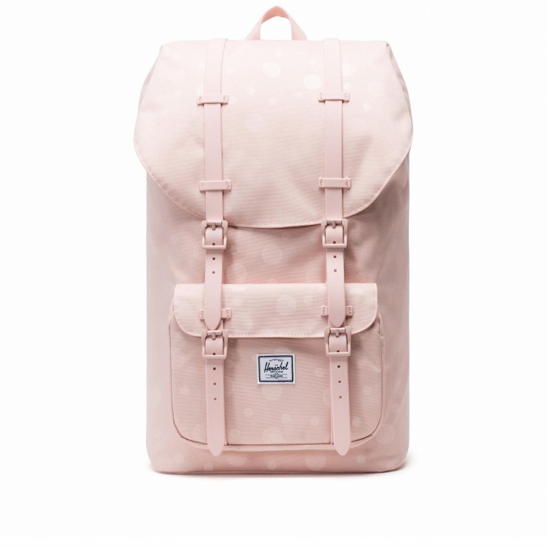 Rucksack Little America Rubber Straps Volumen 23 Liter Polka Cameo Rose, Farbe: rosa/pink, Marke: Herschel, EAN: 0828432272563, Abmessungen in cm: 28x50x17, Bild 1 von 4