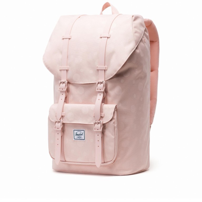 Rucksack Little America Rubber Straps Volumen 23 Liter Polka Cameo Rose, Farbe: rosa/pink, Marke: Herschel, EAN: 0828432272563, Abmessungen in cm: 28x50x17, Bild 2 von 4