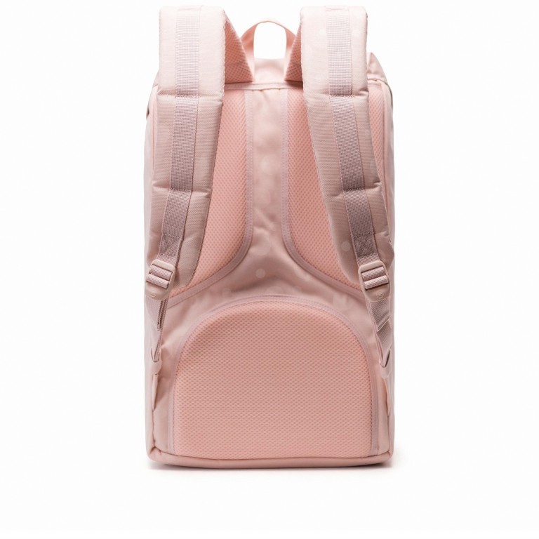 Rucksack Little America Rubber Straps Volumen 23 Liter Polka Cameo Rose, Farbe: rosa/pink, Marke: Herschel, EAN: 0828432272563, Abmessungen in cm: 28x50x17, Bild 3 von 4