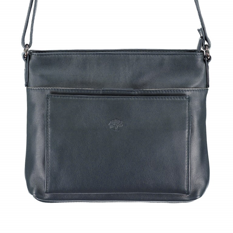 Umhängetasche Milano Karen Dunkelblau, Farbe: blau/petrol, Marke: Hausfelder Manufaktur, EAN: 4251672717550, Abmessungen in cm: 23x19x6.5, Bild 1 von 6