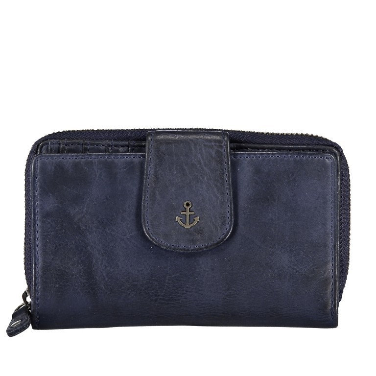 Geldbörse Anchor-Love Linn B3.0646 Midnight Navy, Farbe: blau/petrol, Marke: Harbour 2nd, EAN: 4046478035560, Abmessungen in cm: 16x10x3, Bild 1 von 4