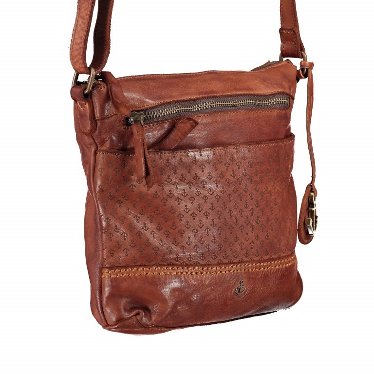 Umhängetasche Logo-Laser Lou-Ann B3.7600 Charming Cognac, Farbe: cognac, Marke: Harbour 2nd, EAN: 4046478037458, Abmessungen in cm: 27x23.5x5, Bild 2 von 7