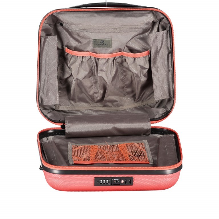 Kosmetikkoffer ABS13 Corale, Farbe: orange, Marke: Franky, EAN: 4250346134396, Abmessungen in cm: 36x32x18, Bild 6 von 9