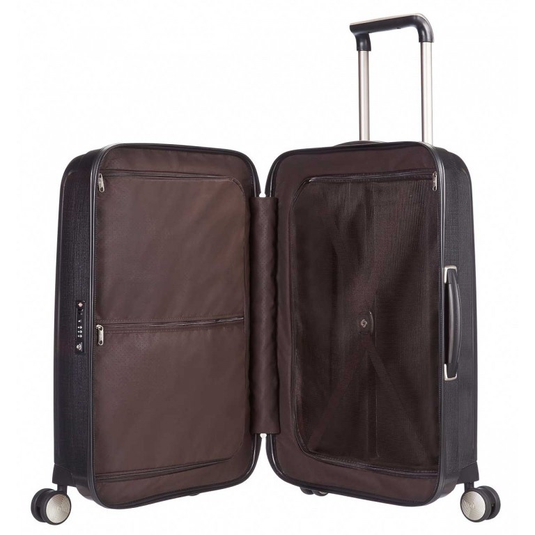 Koffer lite-cube Spinner 68 Black, Farbe: schwarz, Marke: Samsonite, EAN: 5414847802263, Abmessungen in cm: 45x68x25.5, Bild 2 von 5