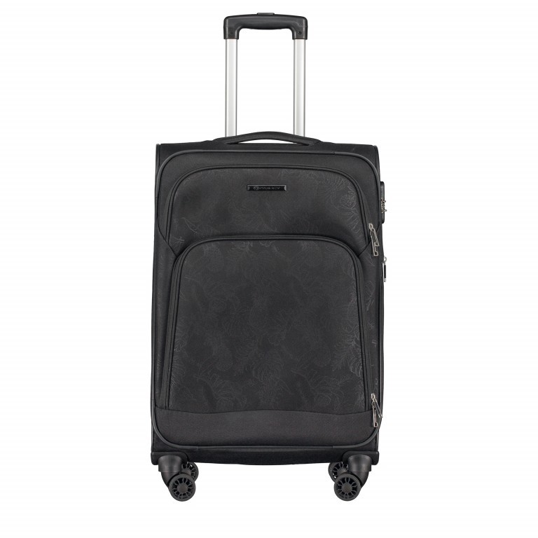Koffer T1 69 cm Black Pineapple, Farbe: schwarz, Marke: Franky, EAN: 4250346126667, Abmessungen in cm: 42x69x27, Bild 1 von 7