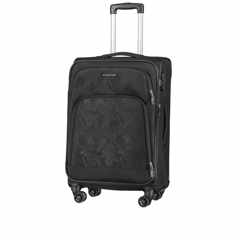 Koffer T1 69 cm Black Pineapple, Farbe: schwarz, Marke: Franky, EAN: 4250346126667, Abmessungen in cm: 42x69x27, Bild 2 von 7