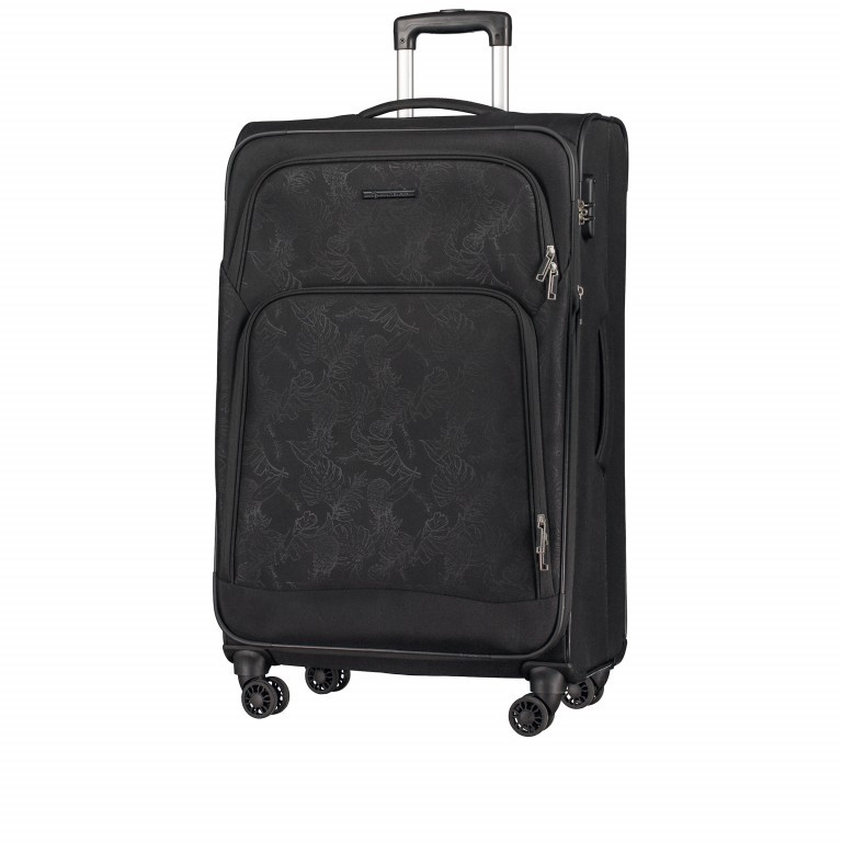 Koffer T1 79 cm Black Pineapple, Farbe: schwarz, Marke: Franky, EAN: 4250346126698, Abmessungen in cm: 47x79x31, Bild 2 von 7