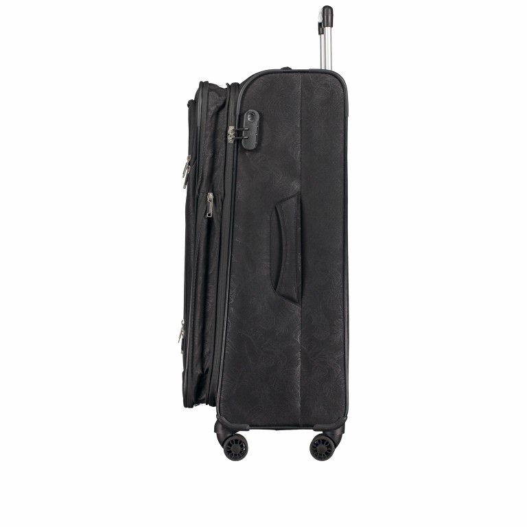 Koffer T1 79 cm Black Pineapple, Farbe: schwarz, Marke: Franky, EAN: 4250346126698, Abmessungen in cm: 47x79x31, Bild 4 von 7