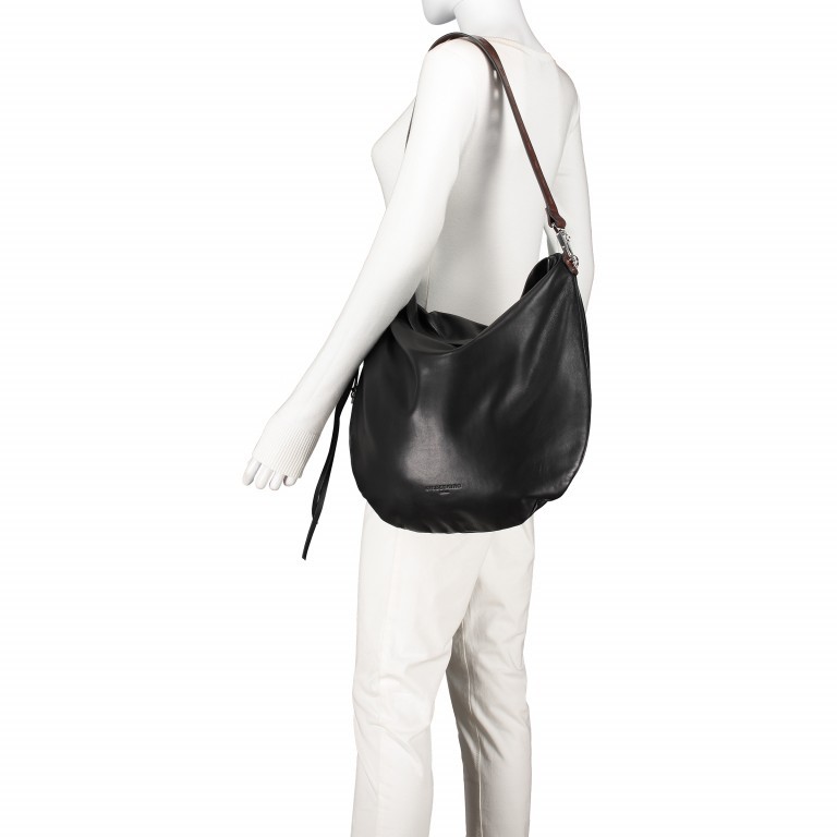 Beuteltasche Dive DV Hobo Black, Farbe: schwarz, Marke: Liebeskind Berlin, EAN: 4058629105442, Abmessungen in cm: 42.5x43.5x2, Bild 3 von 5