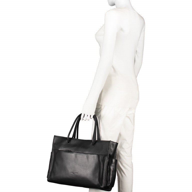 Shopper Silky Sheep DS Black, Farbe: schwarz, Marke: Liebeskind Berlin, EAN: 4058629105114, Abmessungen in cm: 39x29x10, Bild 6 von 8