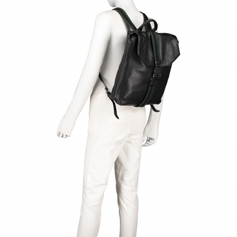 Rucksack Soft Messenger Backpack Black, Farbe: schwarz, Marke: Liebeskind Berlin, EAN: 4058629106715, Abmessungen in cm: 32x37x10, Bild 5 von 6