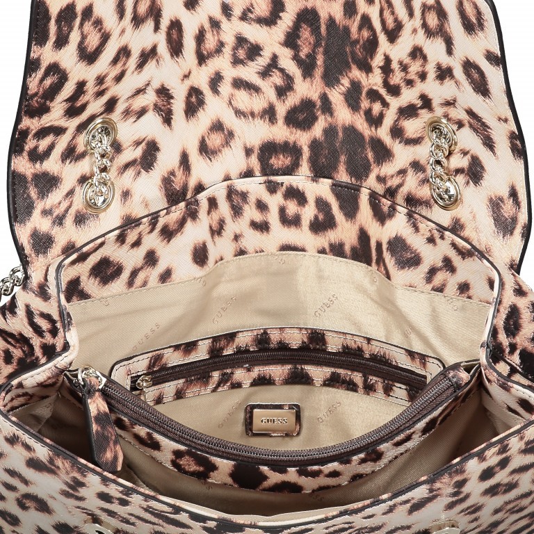 Umhängetasche Leopard, Farbe: beige, Marke: Guess, EAN: 0190231250807, Abmessungen in cm: 34x25x14, Bild 6 von 6