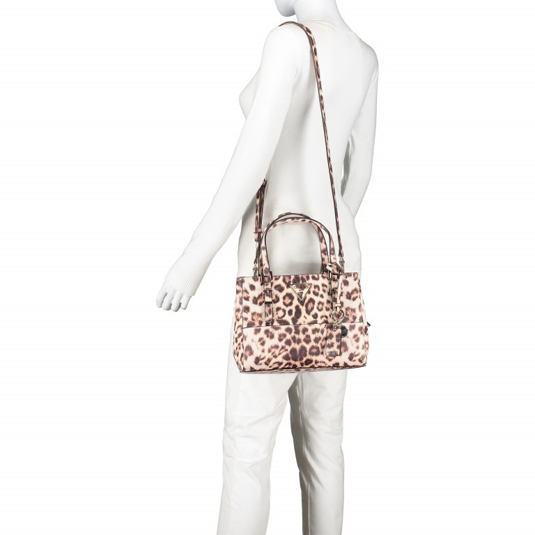 Handtasche Leopard, Farbe: beige, Marke: Guess, EAN: 0190231254041, Abmessungen in cm: 26.5x20x12, Bild 4 von 6