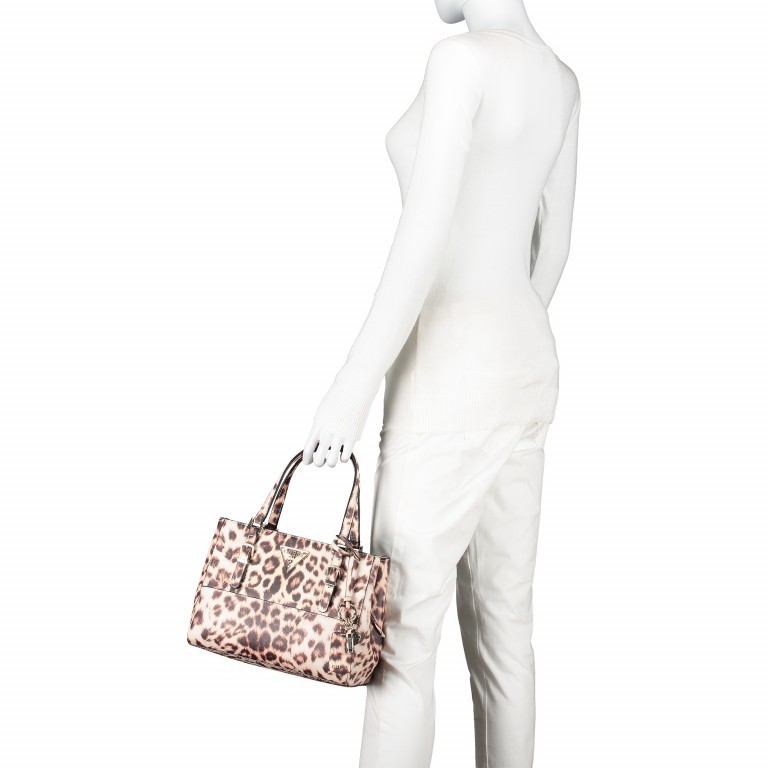 Handtasche Leopard, Farbe: beige, Marke: Guess, EAN: 0190231254041, Abmessungen in cm: 26.5x20x12, Bild 5 von 6