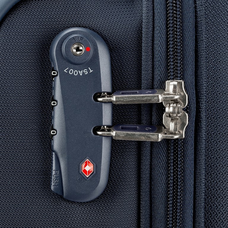 Koffer Duosphere Spinner 55 erweiterbar Dark Blue, Farbe: blau/petrol, Marke: Samsonite, EAN: 5414847815522, Abmessungen in cm: 40x55x20, Bild 4 von 6