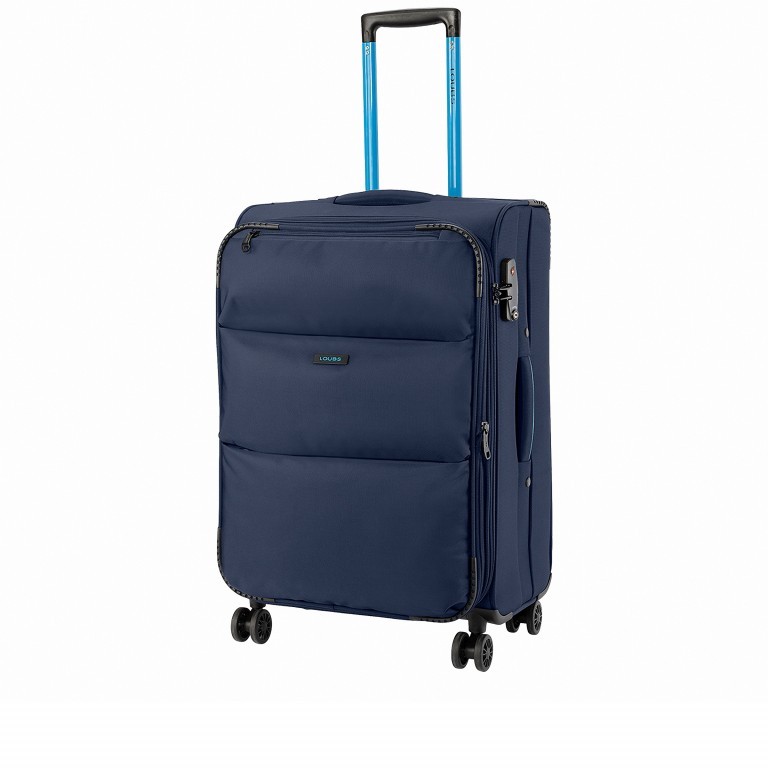 Koffer Adelaide Neo M 60 cm Dunkelblau, Farbe: blau/petrol, Marke: Loubs, EAN: 4046468152406, Abmessungen in cm: 41x66x28, Bild 2 von 3