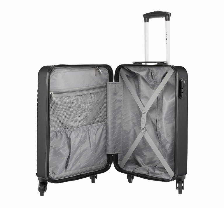 Koffer Melville Eco 50 cm Dunkelgrau, Farbe: grau, Marke: Loubs, EAN: 4046468151980, Abmessungen in cm: 39x54x20, Bild 3 von 5