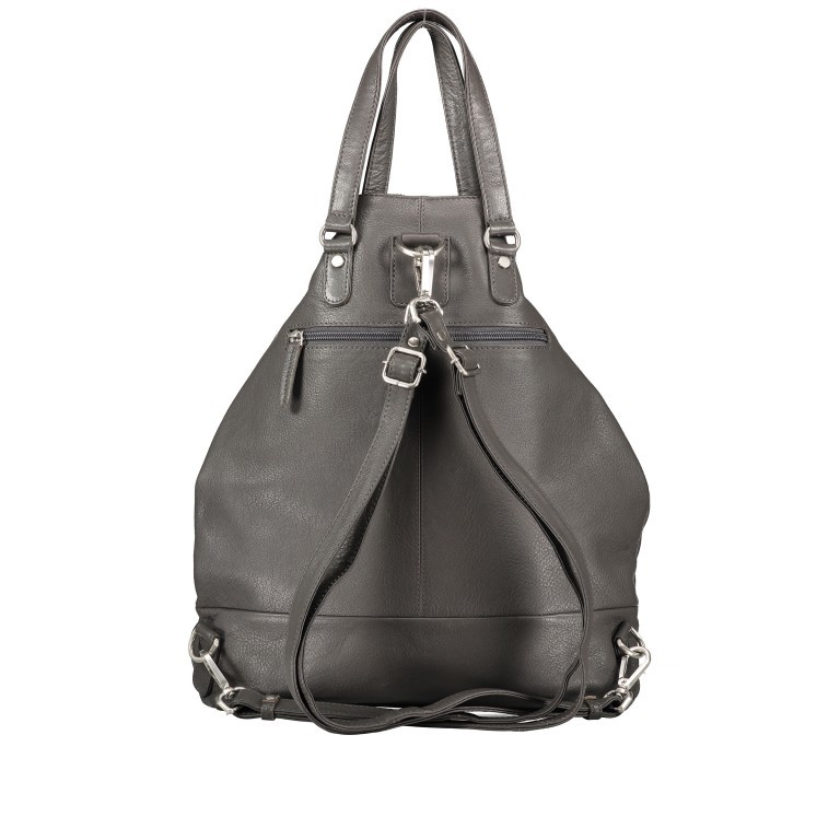 Rucksack Milano Dunkelgrau, Farbe: grau, Marke: Hausfelder Manufaktur, EAN: 4251672787195, Abmessungen in cm: 30x38x11, Bild 4 von 11