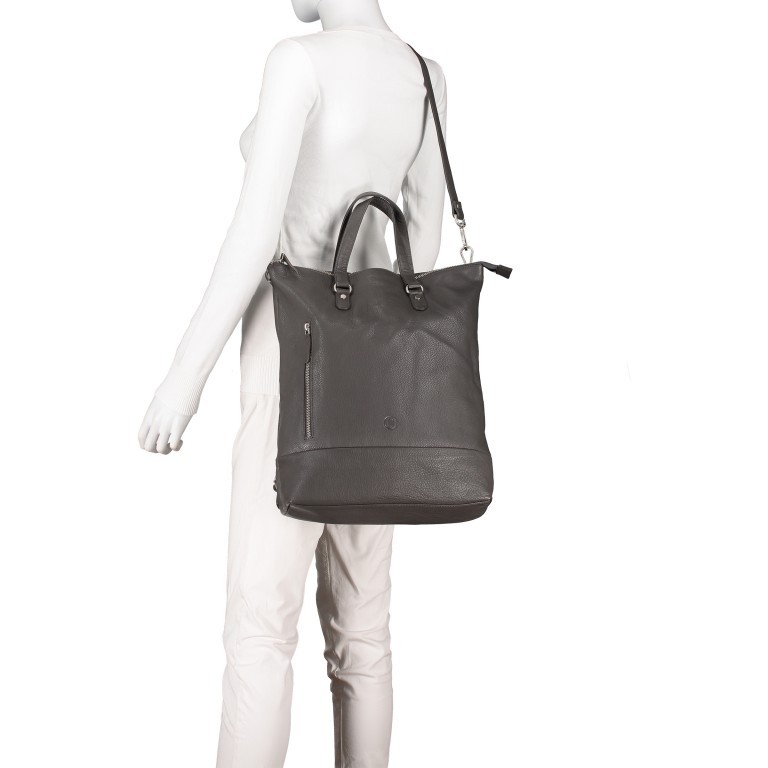 Rucksack Milano Dunkelgrau, Farbe: grau, Marke: Hausfelder Manufaktur, EAN: 4251672787195, Abmessungen in cm: 30x38x11, Bild 8 von 11