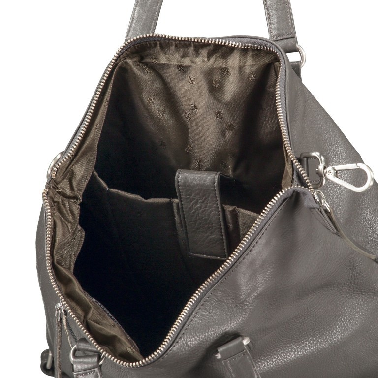 Rucksack Milano Dunkelgrau, Farbe: grau, Marke: Hausfelder Manufaktur, EAN: 4251672787195, Abmessungen in cm: 30x38x11, Bild 9 von 11