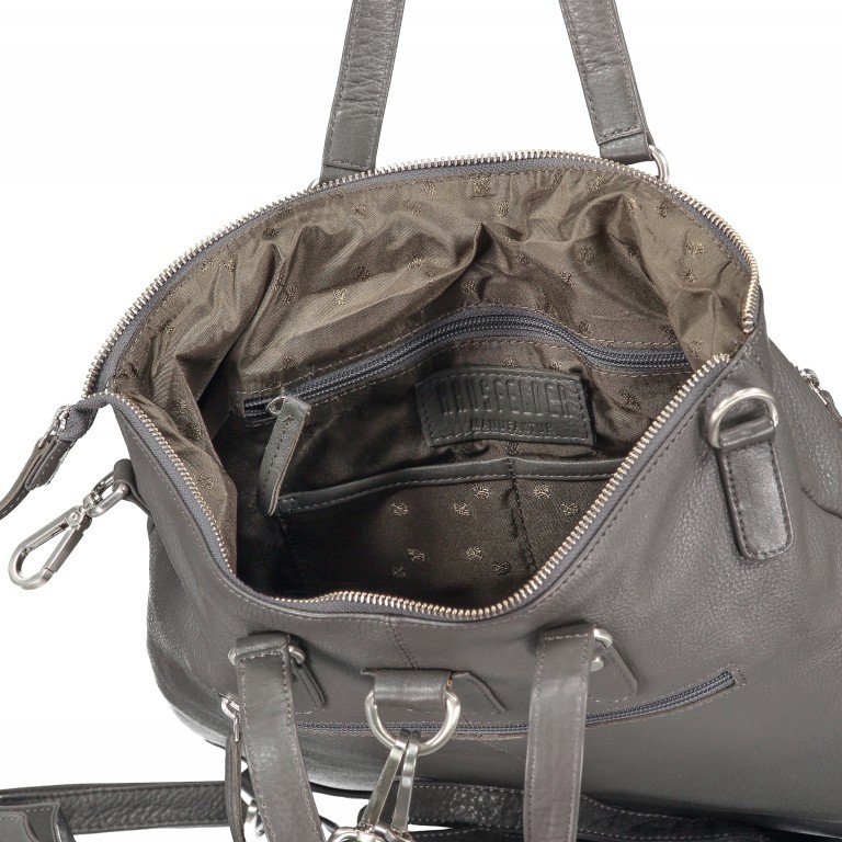 Rucksack Milano Dunkelgrau, Farbe: grau, Marke: Hausfelder Manufaktur, EAN: 4251672787195, Abmessungen in cm: 30x38x11, Bild 10 von 11