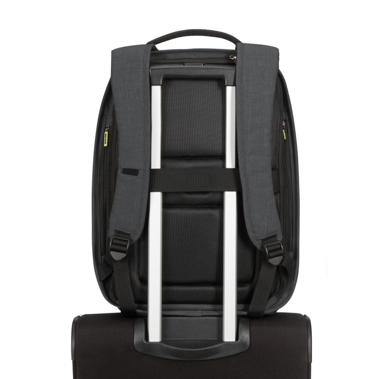 Rucksack Securipak Laptop Backpack 15.6 Zoll mit USB-Anschluss Black Steel, Farbe: schwarz, Marke: Samsonite, EAN: 5400520023094, Abmessungen in cm: 30x44x16, Bild 7 von 14