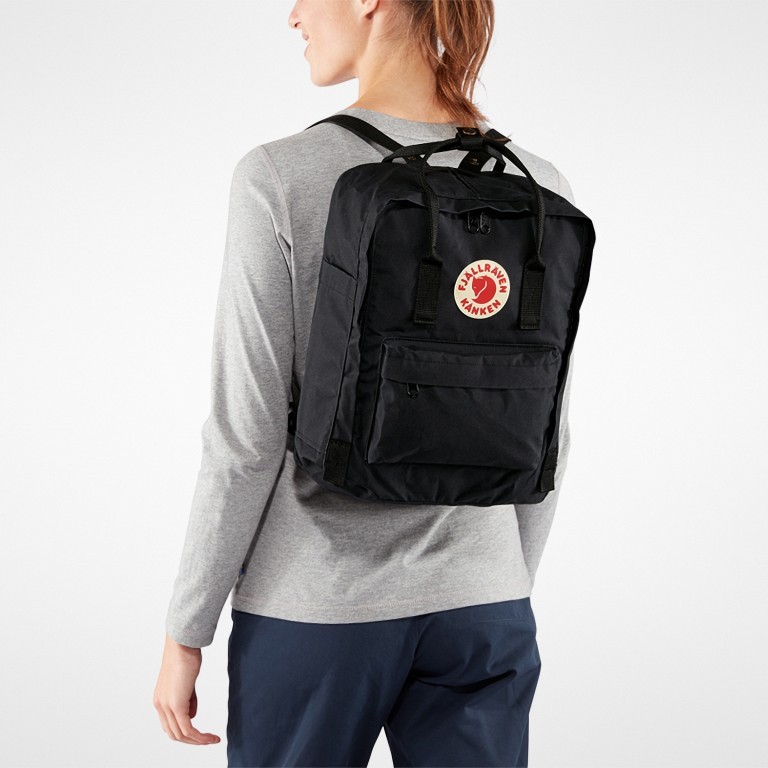 Rucksack Kånken Black Ox Red, Farbe: schwarz, rot/weinrot, Marke: Fjällräven, Abmessungen in cm: 27x38x13, Bild 6 von 15