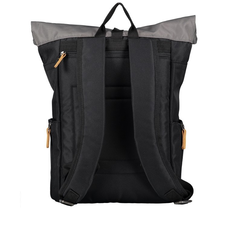 Rucksack RS49 mit Rolltop Black Anthra, Farbe: schwarz, Marke: Franky, EAN: 4251672764059, Abmessungen in cm: 28x40x13, Bild 3 von 8