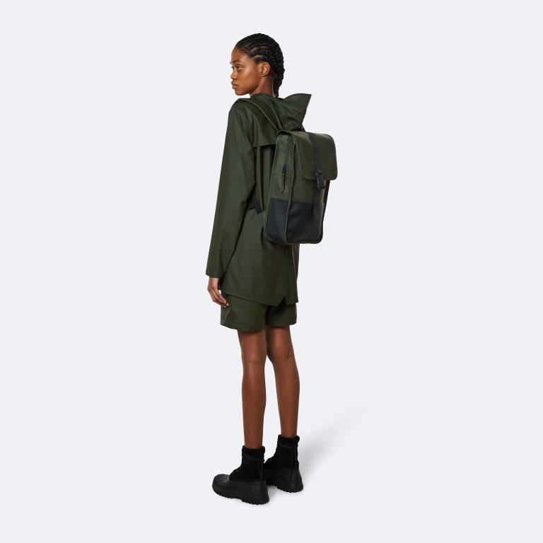 Rucksack Buckle Backpack Mini Green, Farbe: grün/oliv, Marke: Rains, EAN: 5711747472344, Abmessungen in cm: 29x42x8, Bild 3 von 5