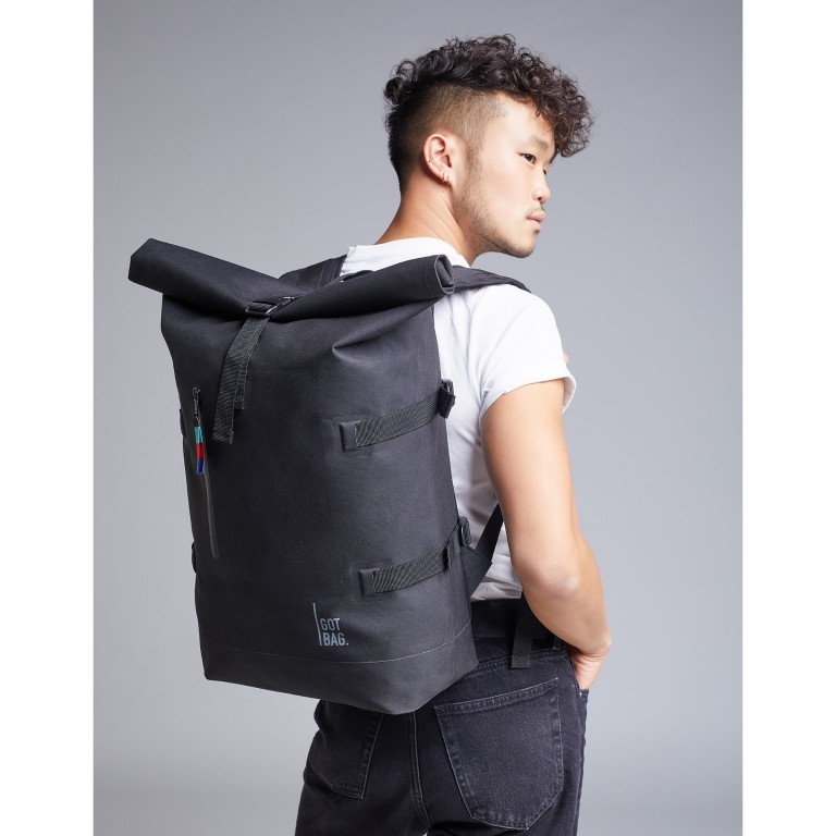 Rucksack Rolltop Stone, Farbe: grau, Marke: Got Bag, EAN: 4260483880278, Abmessungen in cm: 33x43x16, Bild 6 von 11