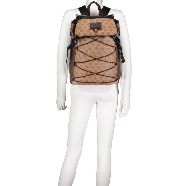 Rucksack Salameda Brown Multi, Farbe: braun, Marke: Guess, EAN: 7620207008680, Abmessungen in cm: 29.5x40x17, Bild 7 von 10