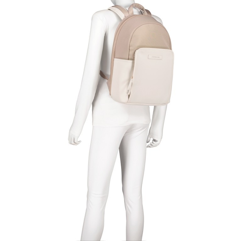 Rucksack Aalborg mit Laptopfach 14 Zoll Cream Black, Farbe: beige, Marke: Kapten & Son, EAN: 4251145237974, Abmessungen in cm: 29x42x12, Bild 5 von 10