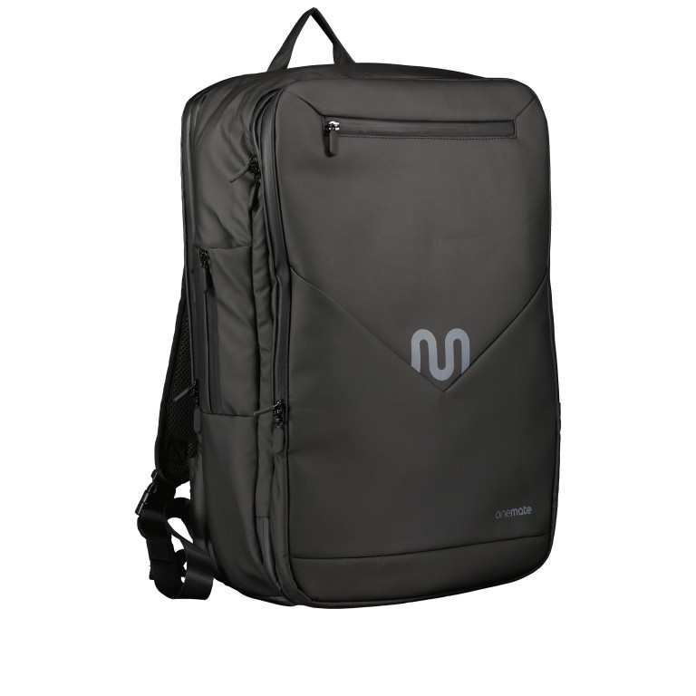 Rucksack / Reisetasche Travel Backpack Ultimate mit Laptopfach 17.3 Zoll Volumen 40 Liter, Farbe: schwarz, grau, Marke: Onemate, Abmessungen in cm: 36x56x20, Bild 2 von 21