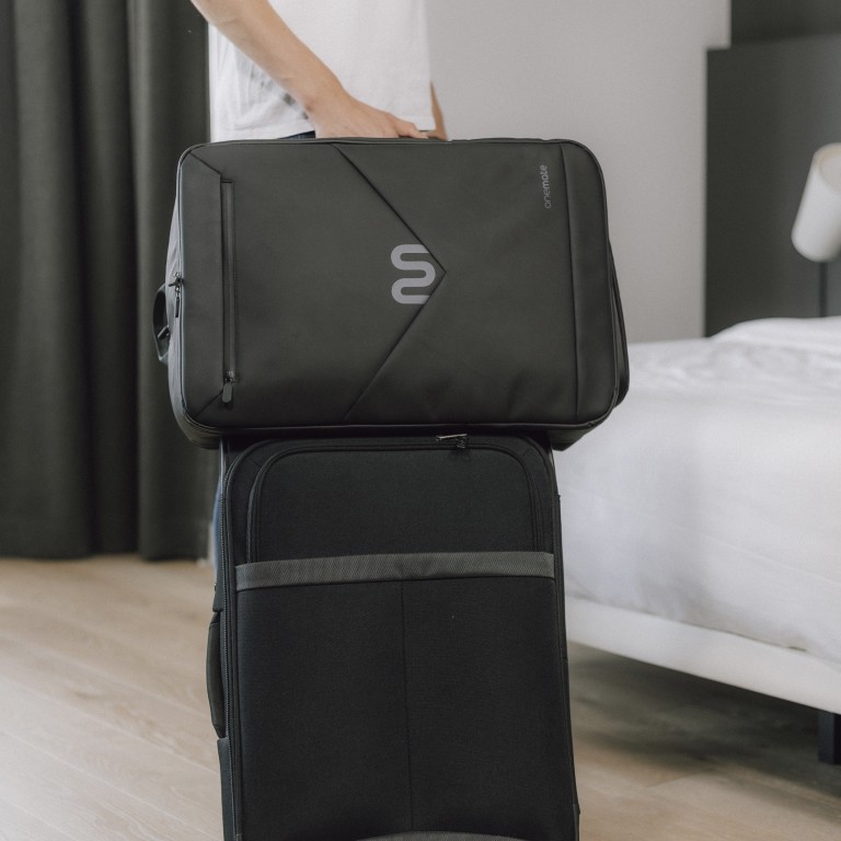 Rucksack / Reisetasche Travel Backpack Ultimate mit Laptopfach 17.3 Zoll Volumen 40 Liter, Farbe: schwarz, grau, Marke: Onemate, Abmessungen in cm: 36x56x20, Bild 7 von 21